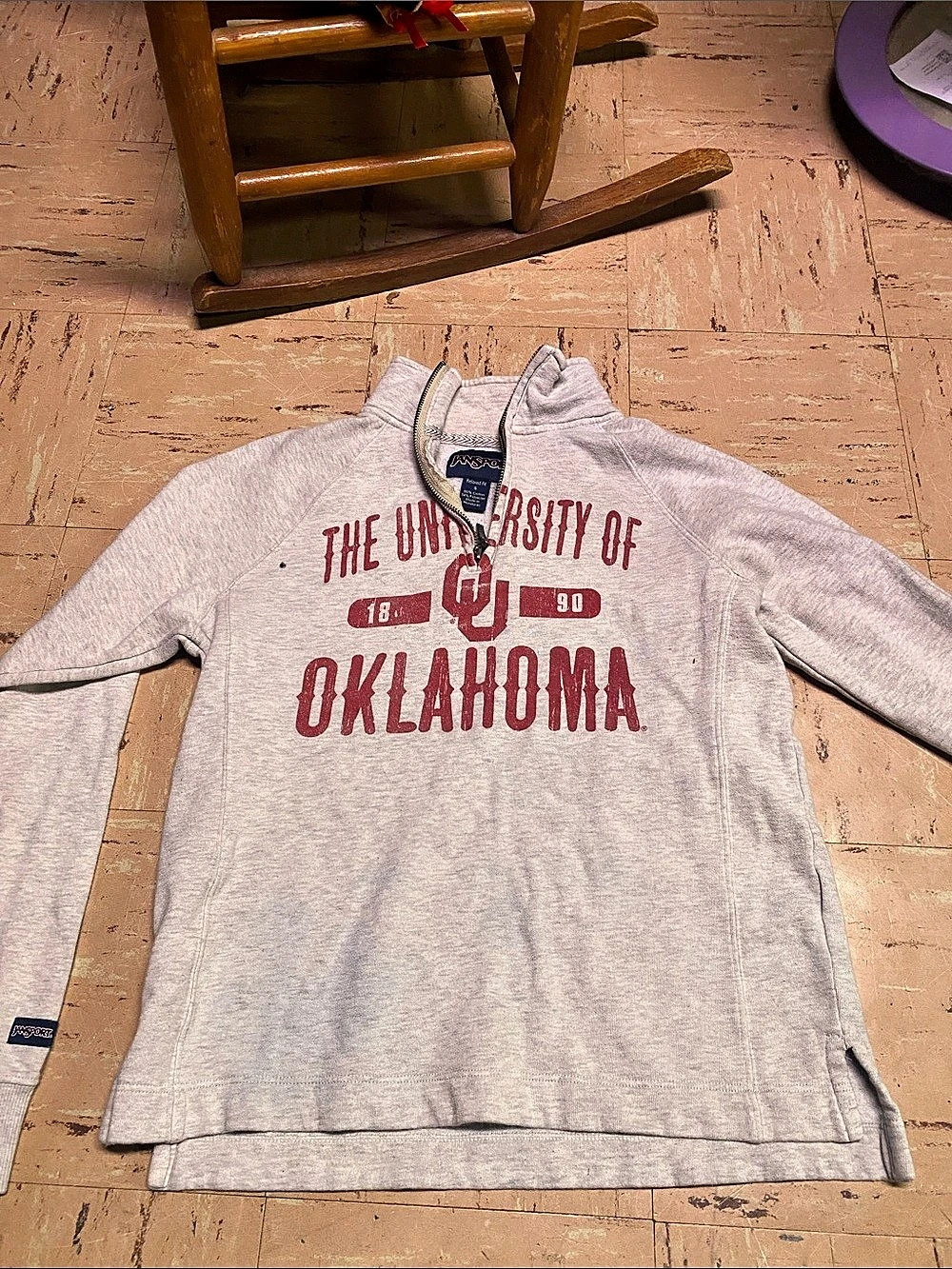 Jansport Oklahoma University Gray Hoodie